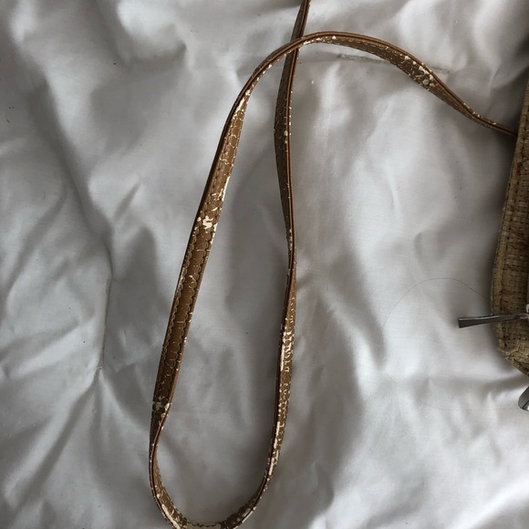 Baci Italy Straw Vintage Crossbody Floral Mini Satchel Bag - Picture 3 of 5